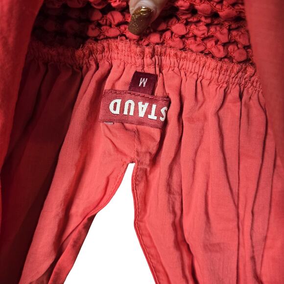 Staud Jackson Midi Dress in Hibiscus Size: M - Picture 6 of 7